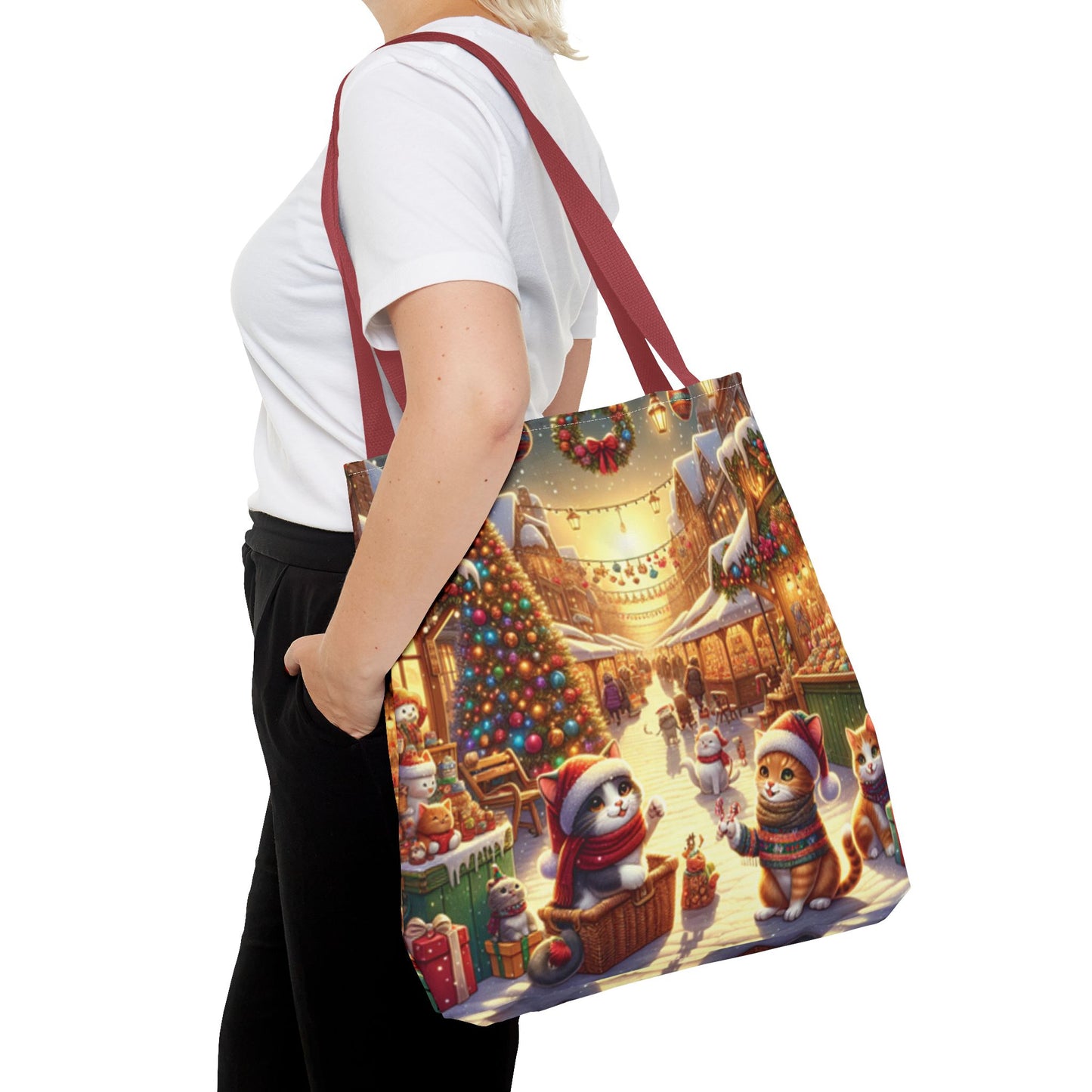 Christmas Cute Cats Tote Bag