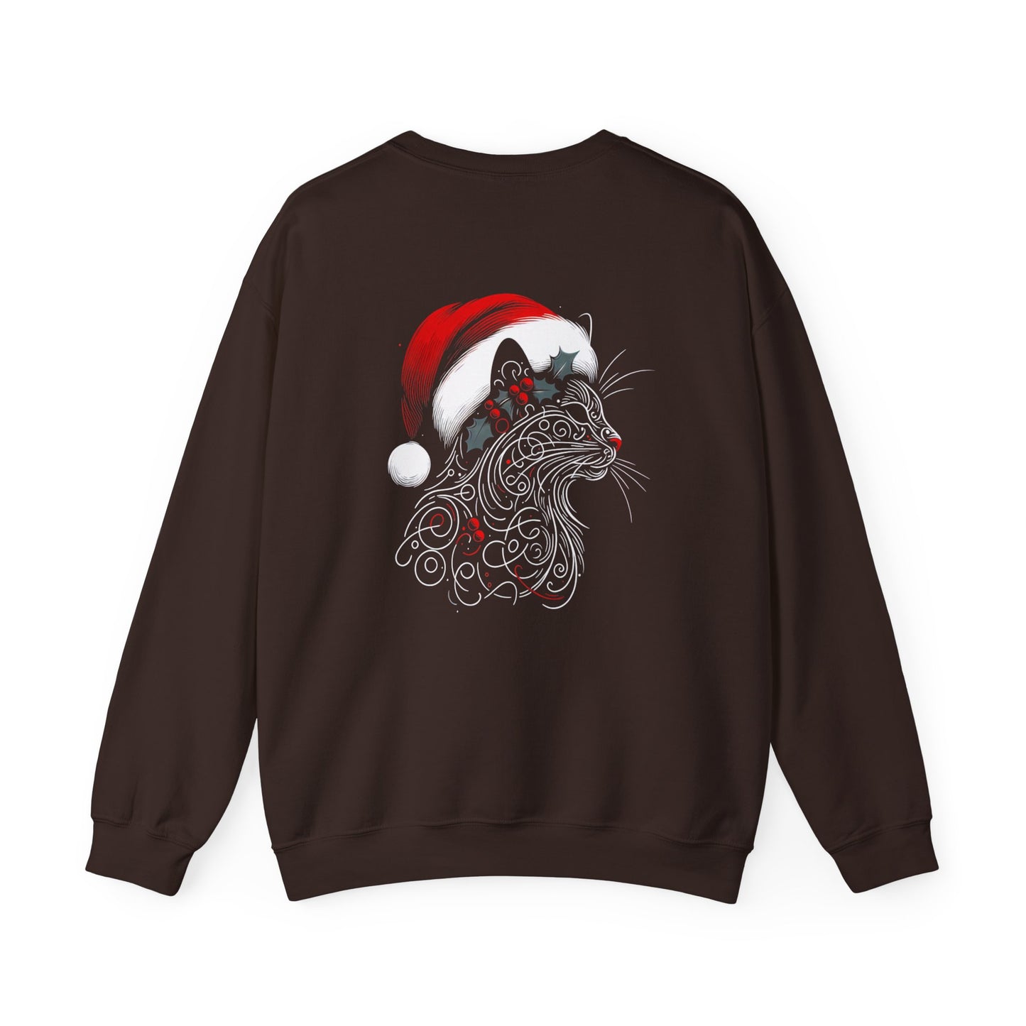 Christmas Cat Outline Sweatshirt