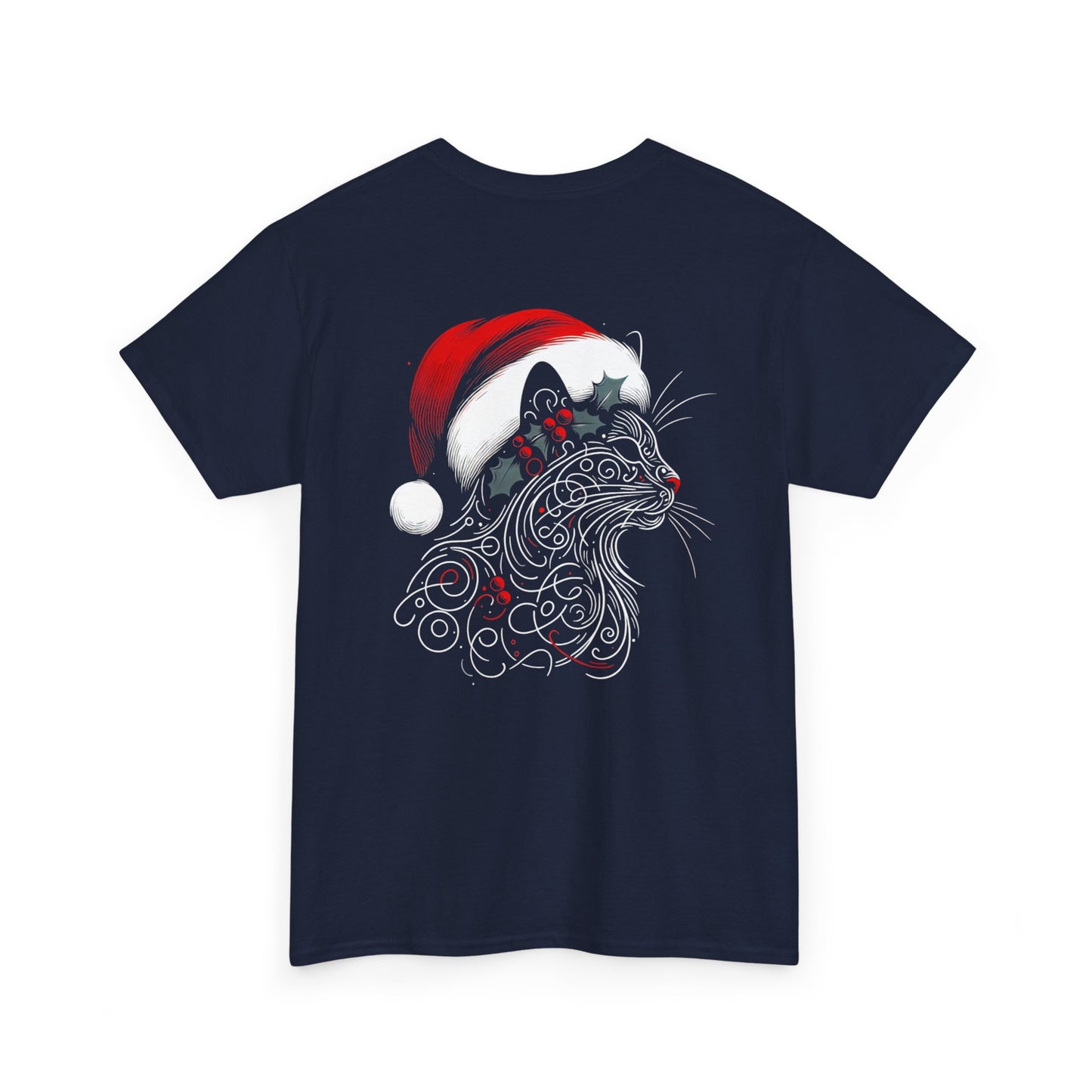 Christmas Cat Outline Tee