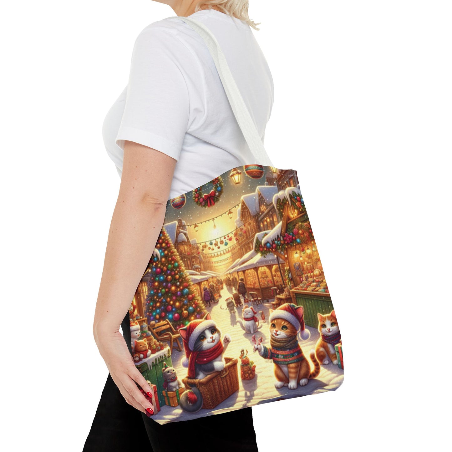 Christmas Cute Cats Tote Bag