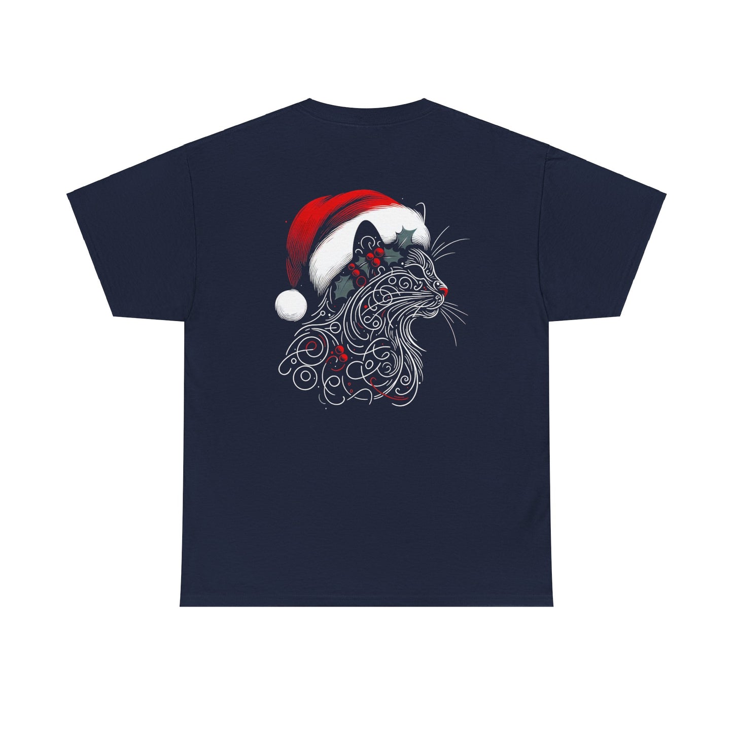 Christmas Cat Outline Tee