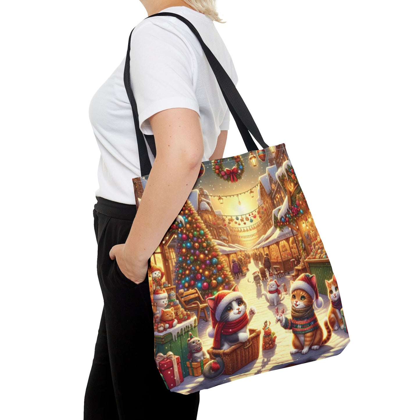 Christmas Cute Cats Tote Bag