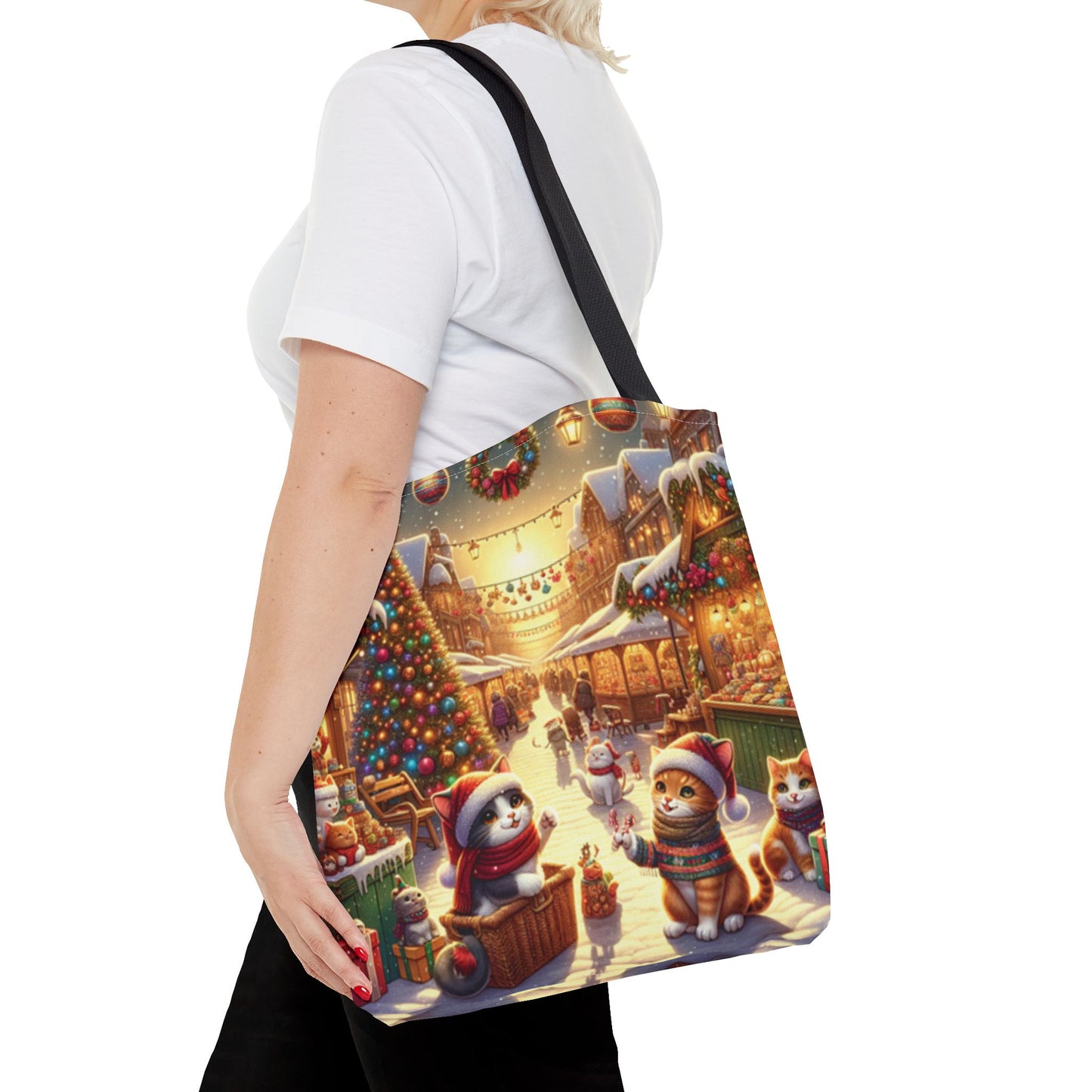 Christmas Cute Cats Tote Bag