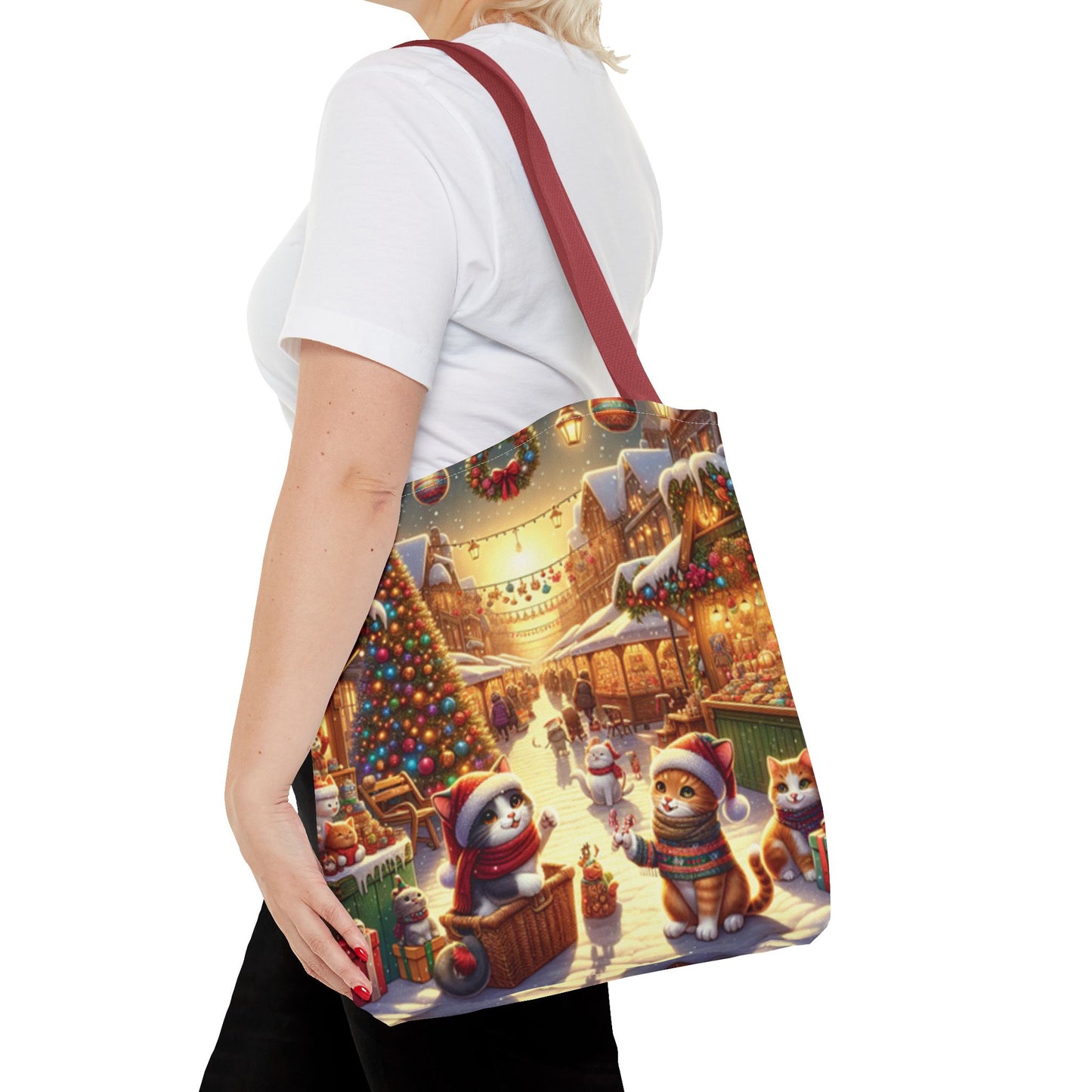 Christmas Cute Cats Tote Bag