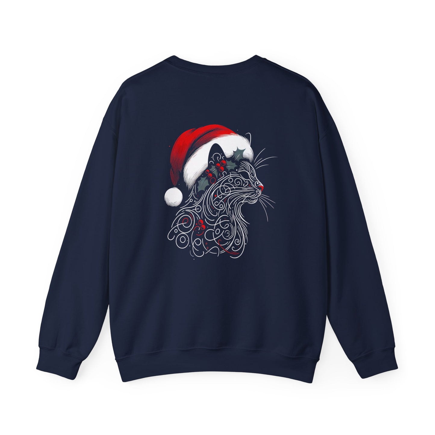 Christmas Cat Outline Sweatshirt