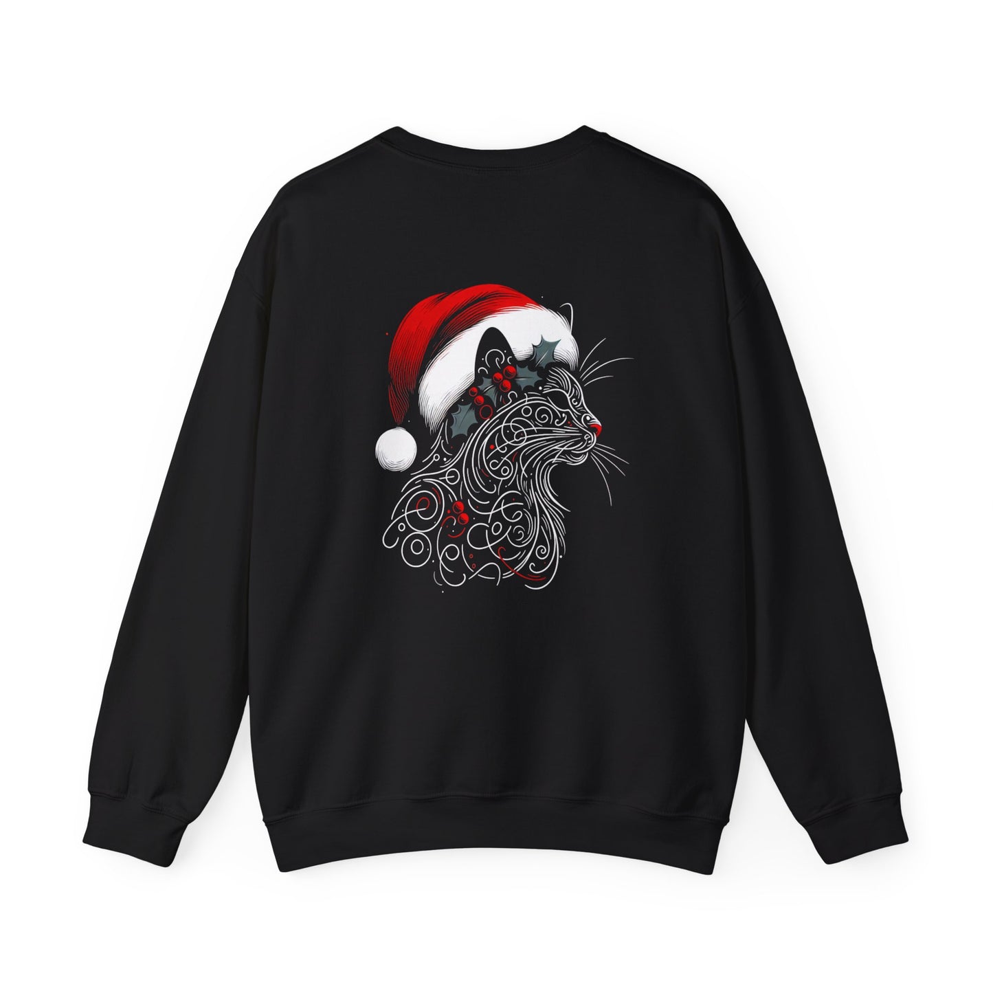 Christmas Cat Outline Sweatshirt