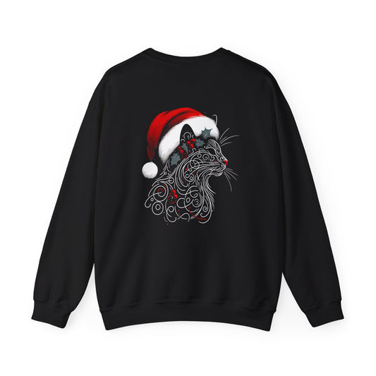 Christmas Cat Outline Sweatshirt